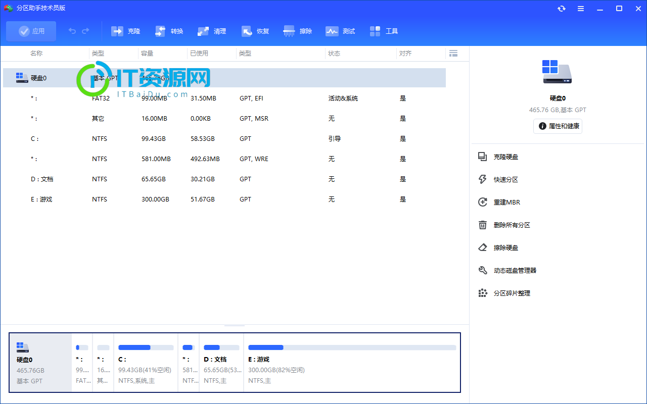 傲梅分区助手 AOMEI Partition Assistant v10.4.2技术员版