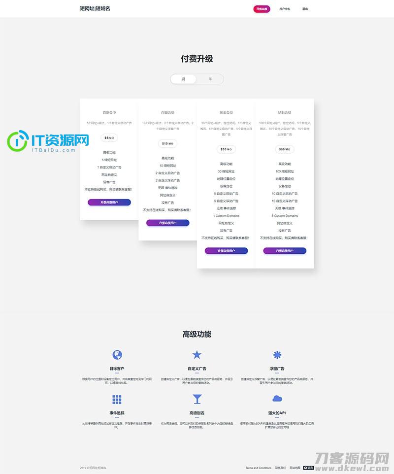 全新PHP网址缩短防封短网址生成系统源码