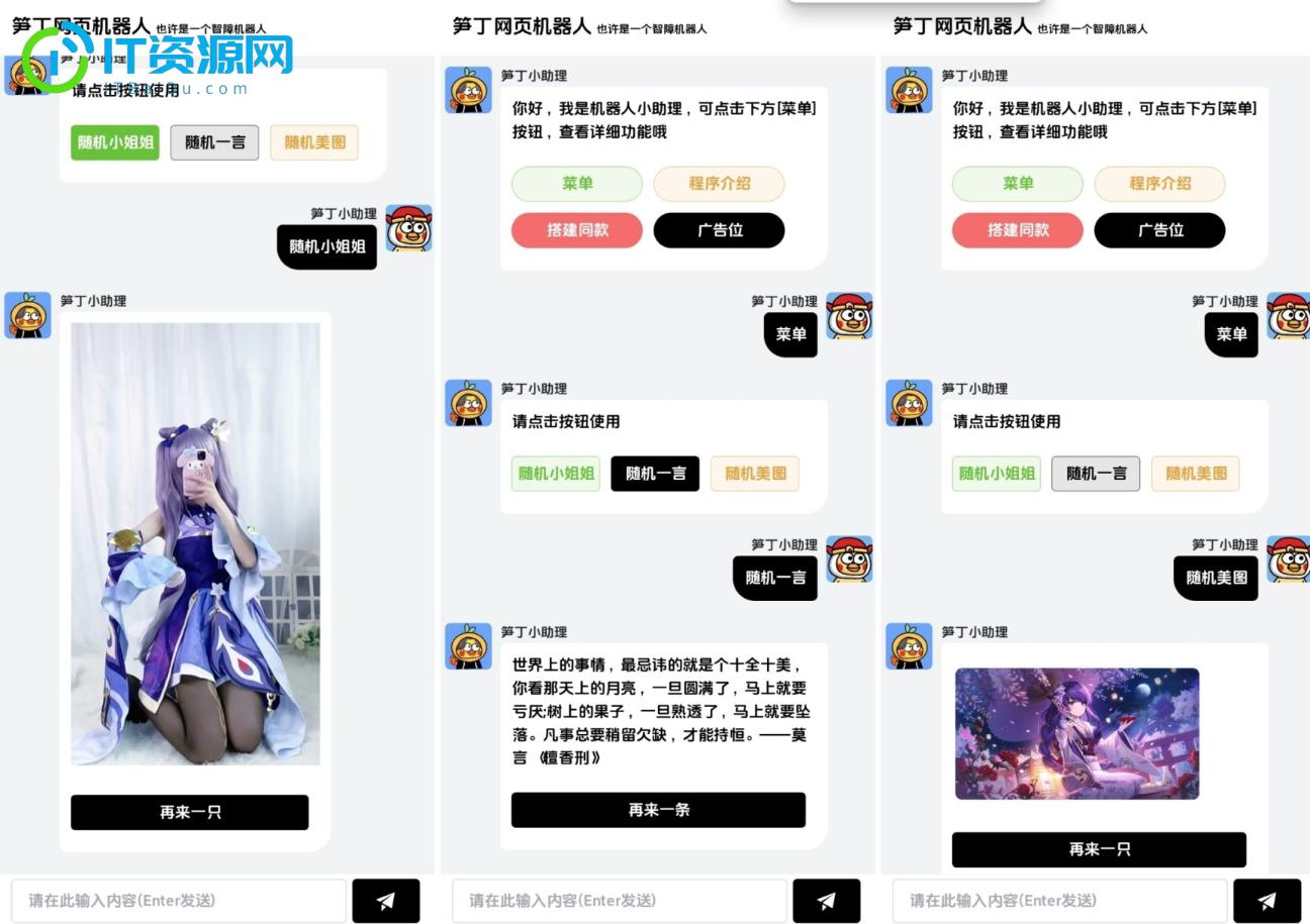 笋丁网页自动回复机器人V3.0.0免授权版源码